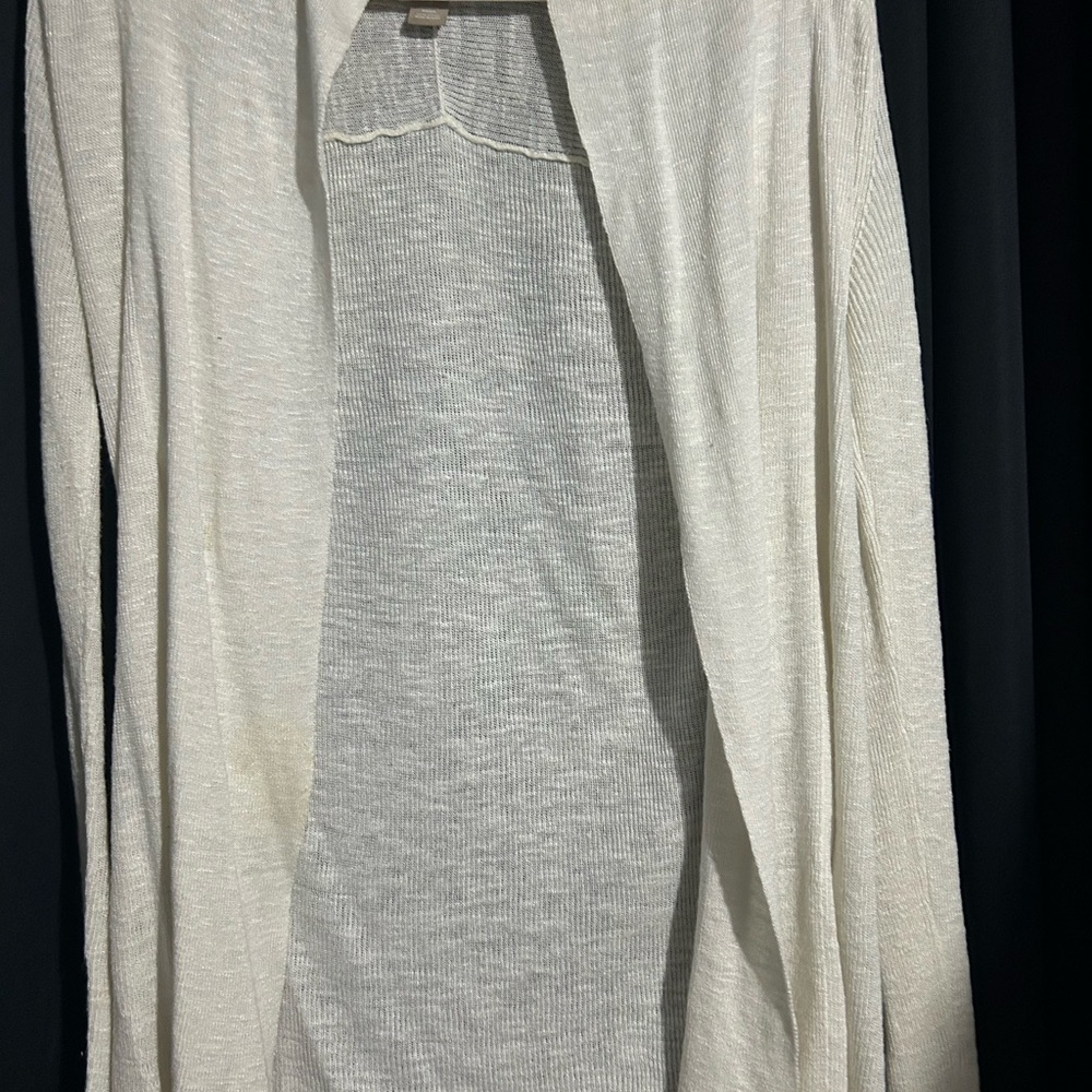 Banana Republic Lightweight Open-Front Cardigan in Ivory Cream